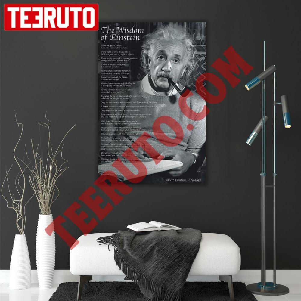 The Wisdom Of Einstein Portrait Canvas