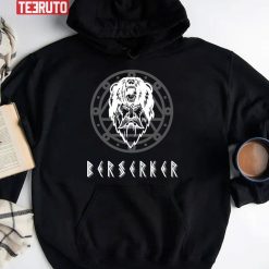 Viking Berserker Rounded Design Unisex Hoodie