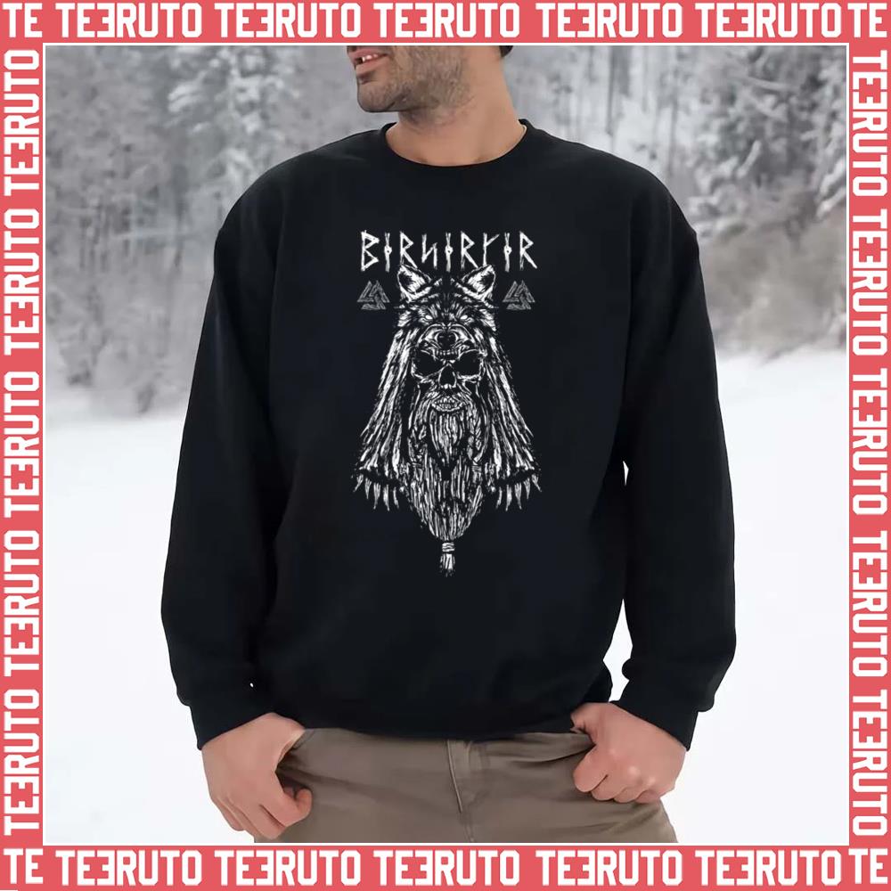 Viking Berserker White Icon Unisex Sweatshirt