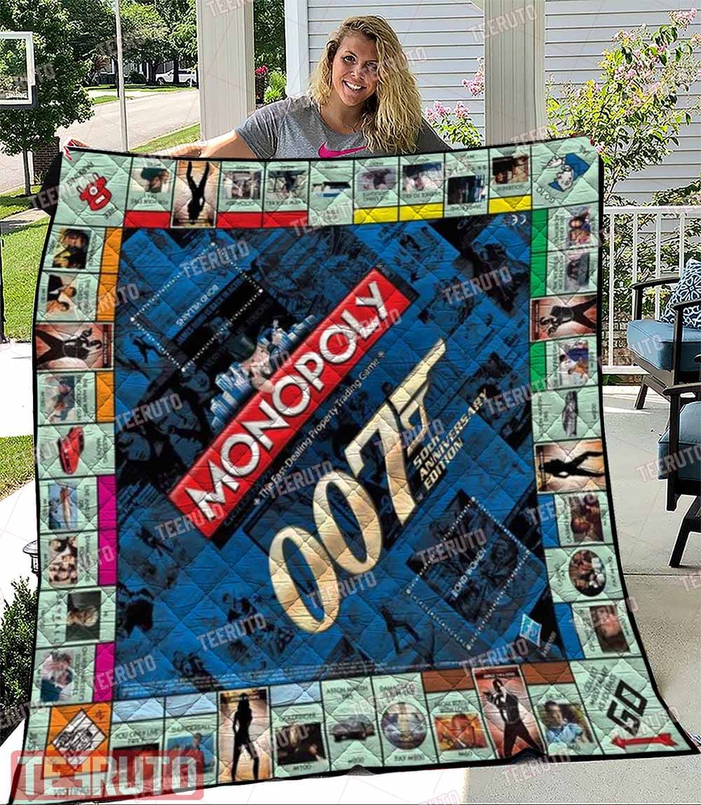 007 50th Anniversary Monopoly Quilt Blanket