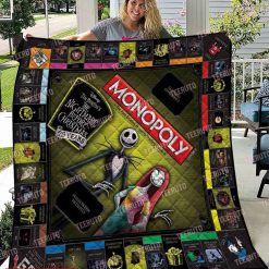 25 Years The Nightmare Before Christmas Monopoly Quilt Blanket