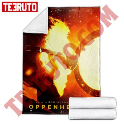 A Film By Christopher Nolan #oppenheimer Fleece Blanket