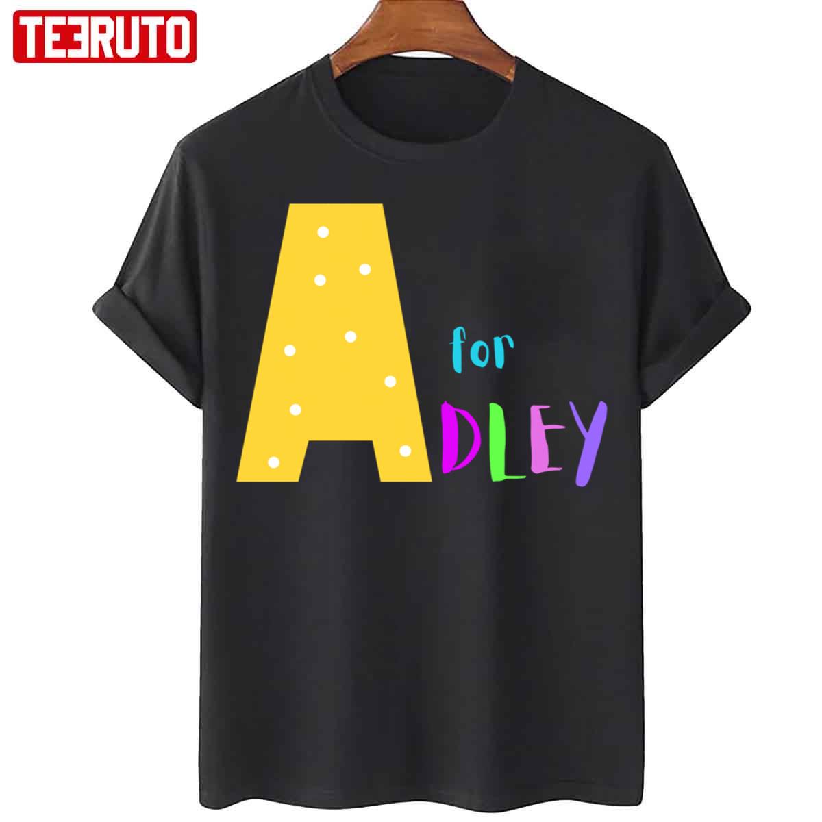 Adley A Monogram Letter A Unisex T-Shirt