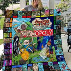 Adventure Time Monopoly Quilt Blanket