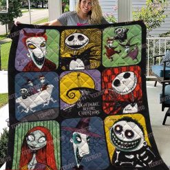 All Characters Of Nightmare Before Christmas Quilt Blanket