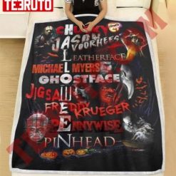 All Horror Halloween Characters Chucky Jason Ghost Face Fleece Blanket