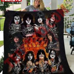 All The Member Signature The Kiss Band Quilt Blanket