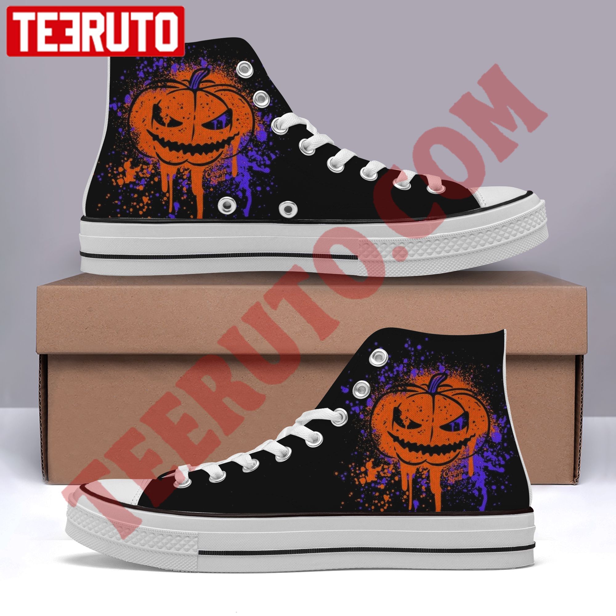 Are You Still Awake Scary Pumpkin Halloween High Top Retro Shoes