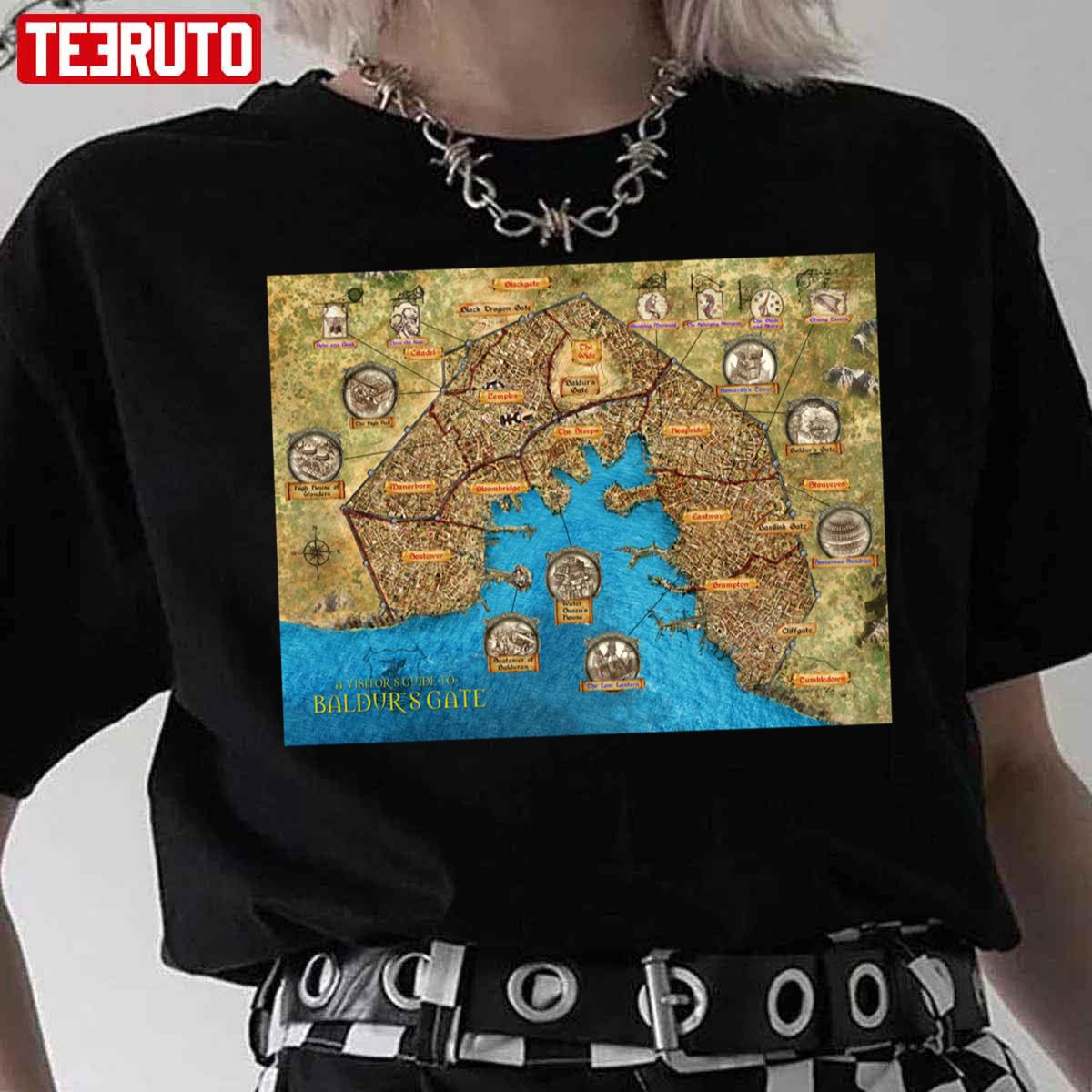 Baldur’s Gate Map Unisex T-Shirt