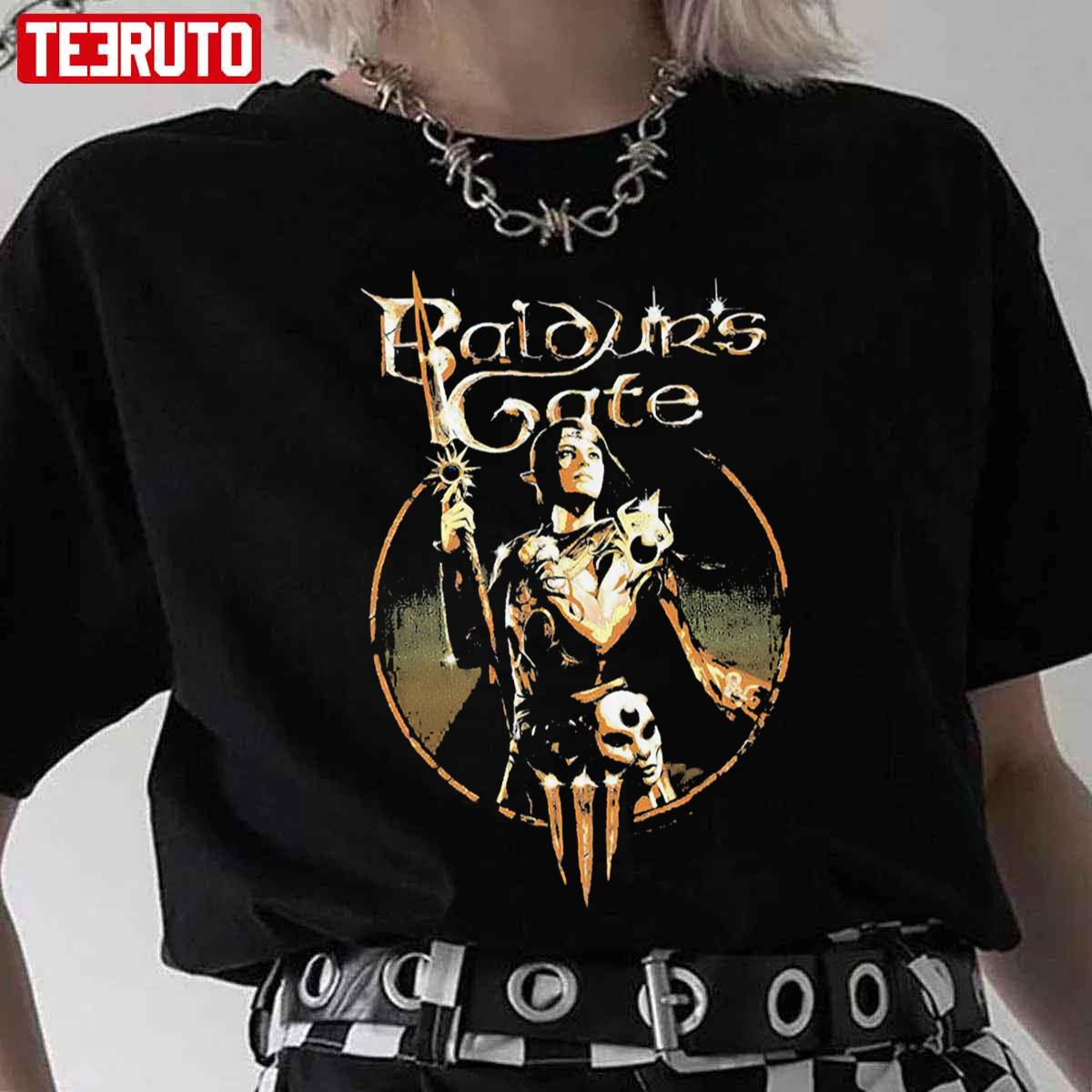 Baldurs Gate Vintage Rounded Scene Unisex T-Shirt