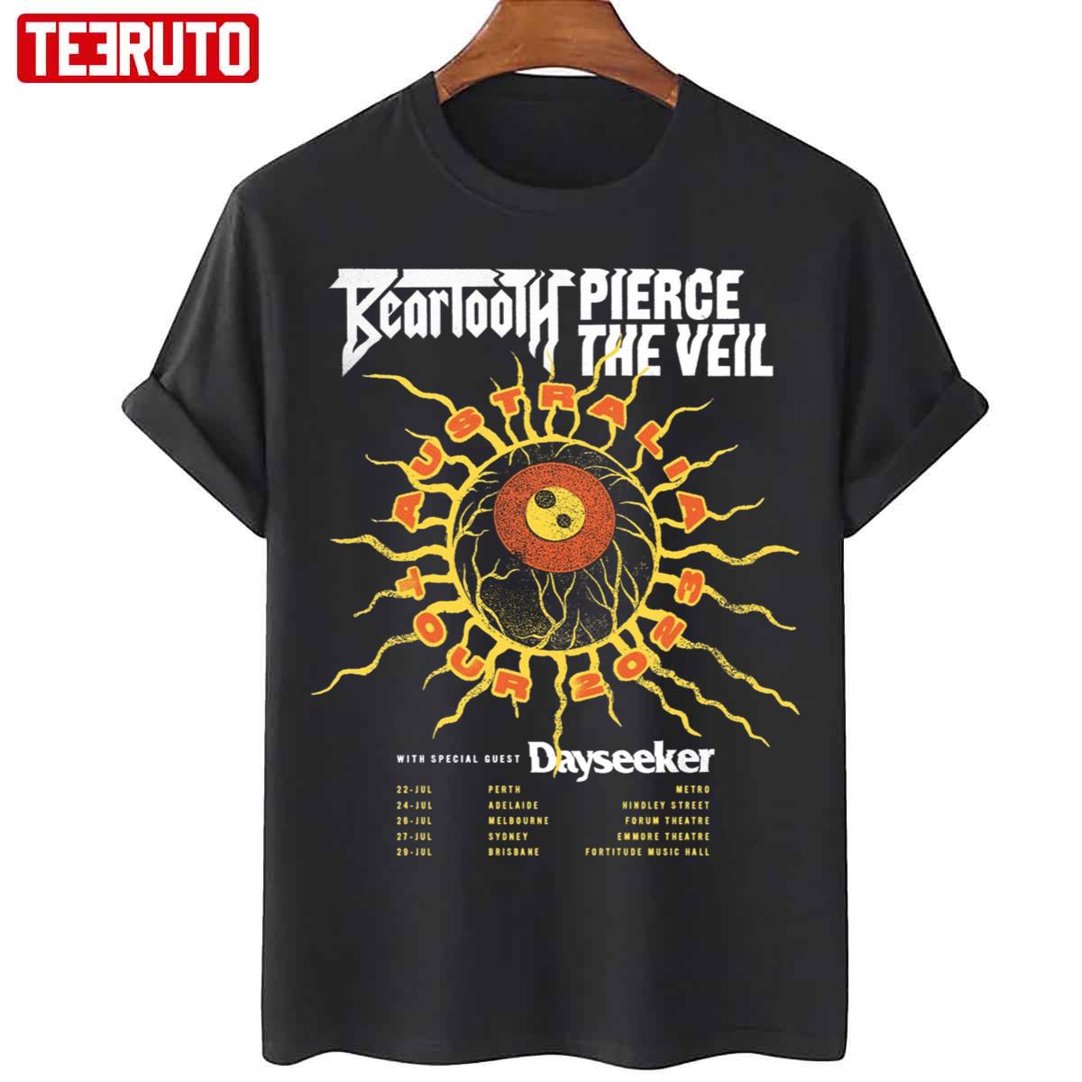 Beartooth X Pierce The Veil Australia Tour 2023 V Neck Unisex T-Shirt