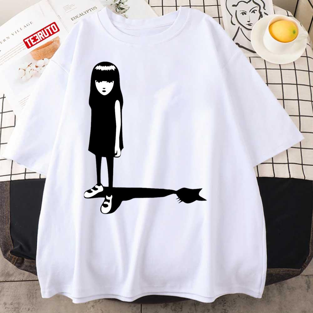 Black Cat Shadow Emily The Strange Unisex T-Shirt