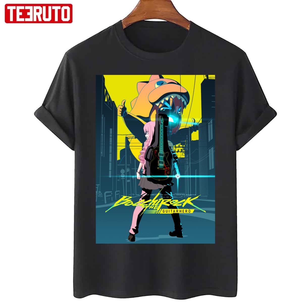 Bocchi The Rock X Cyberpunk Hitori Gotou Unisex T Shirt Teeruto