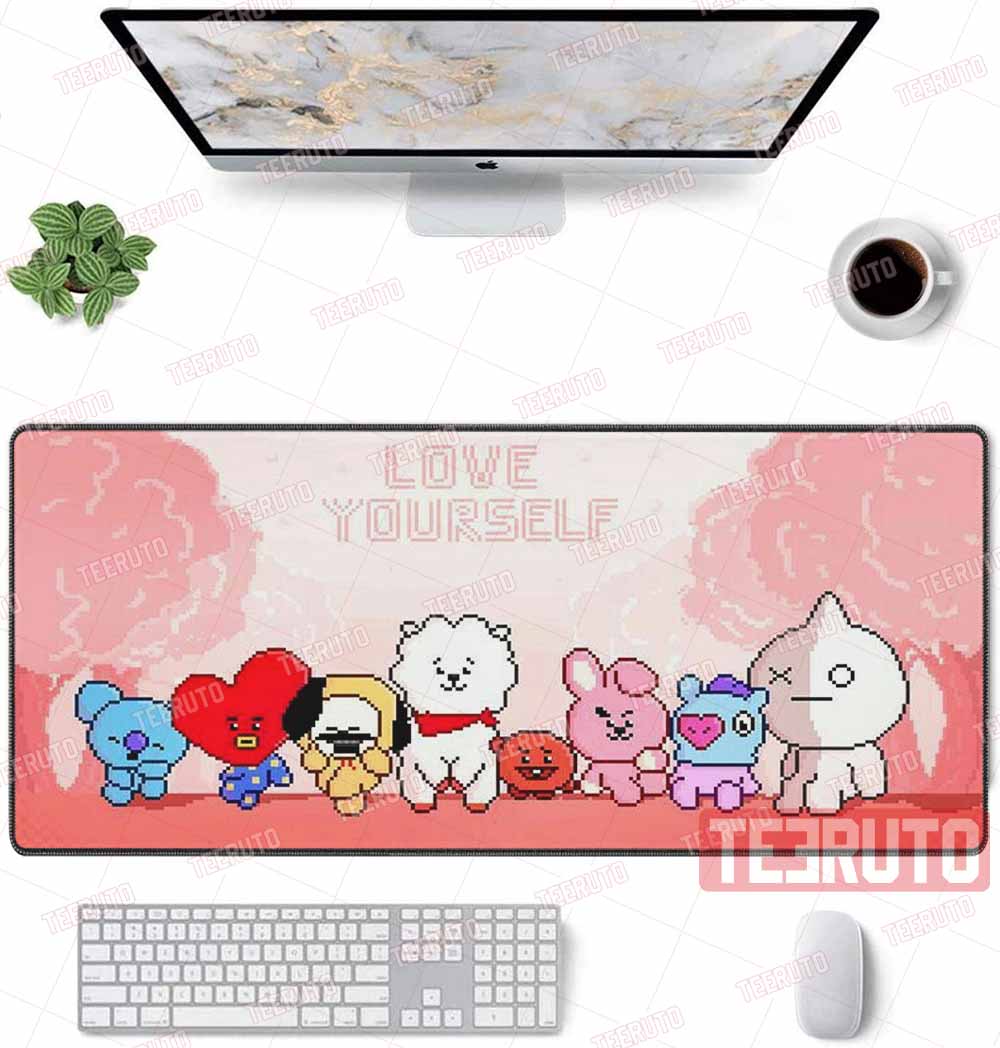BTS BT21 Love Yourself Pixel Ver Mouse Mat