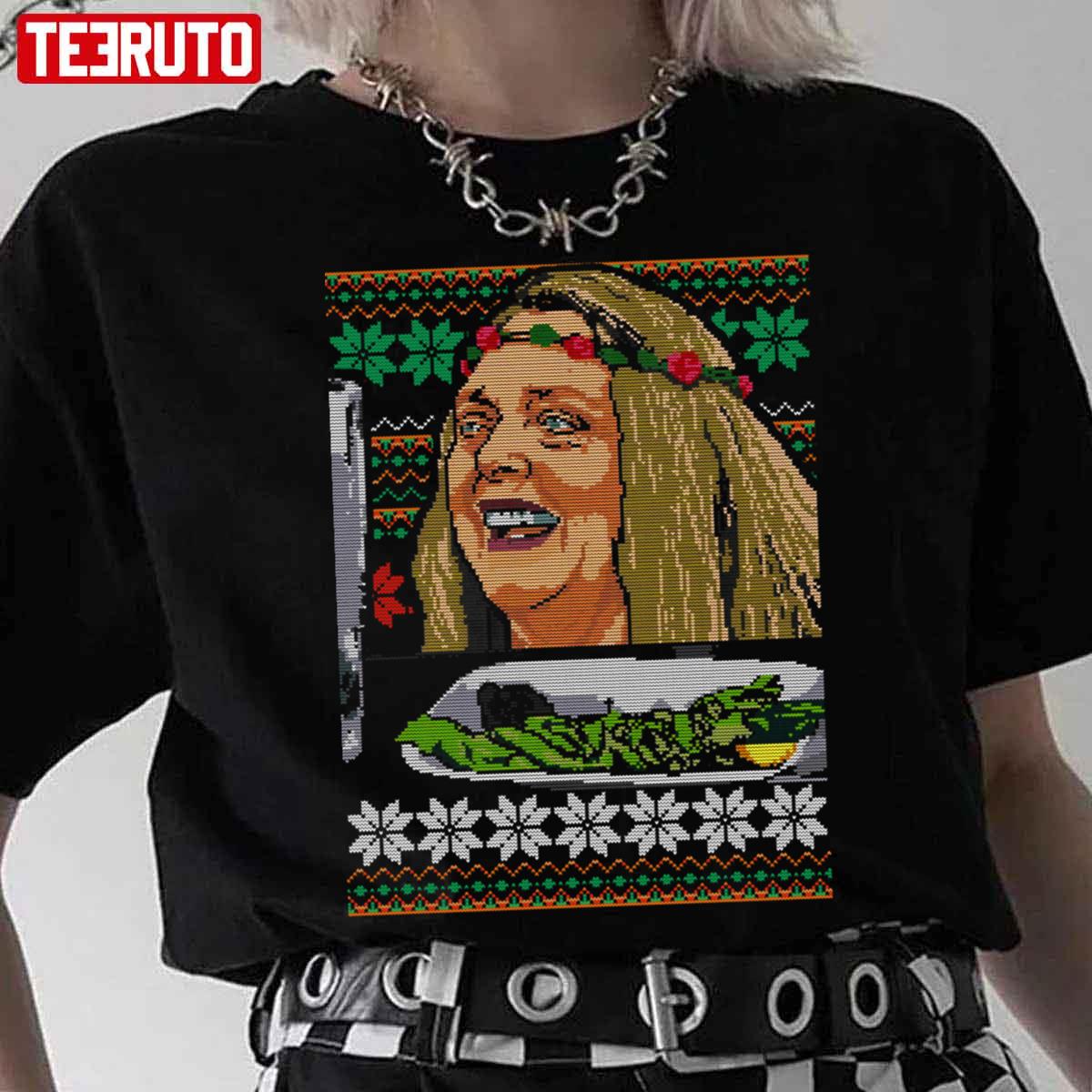 Carole Basking Meme Ugly Christmas Woman Yelling At A Cat Meme Unisex T-Shirt