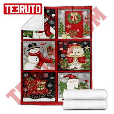 Christmas Bundle Of 5 Fat Quarters Fleece Blanket