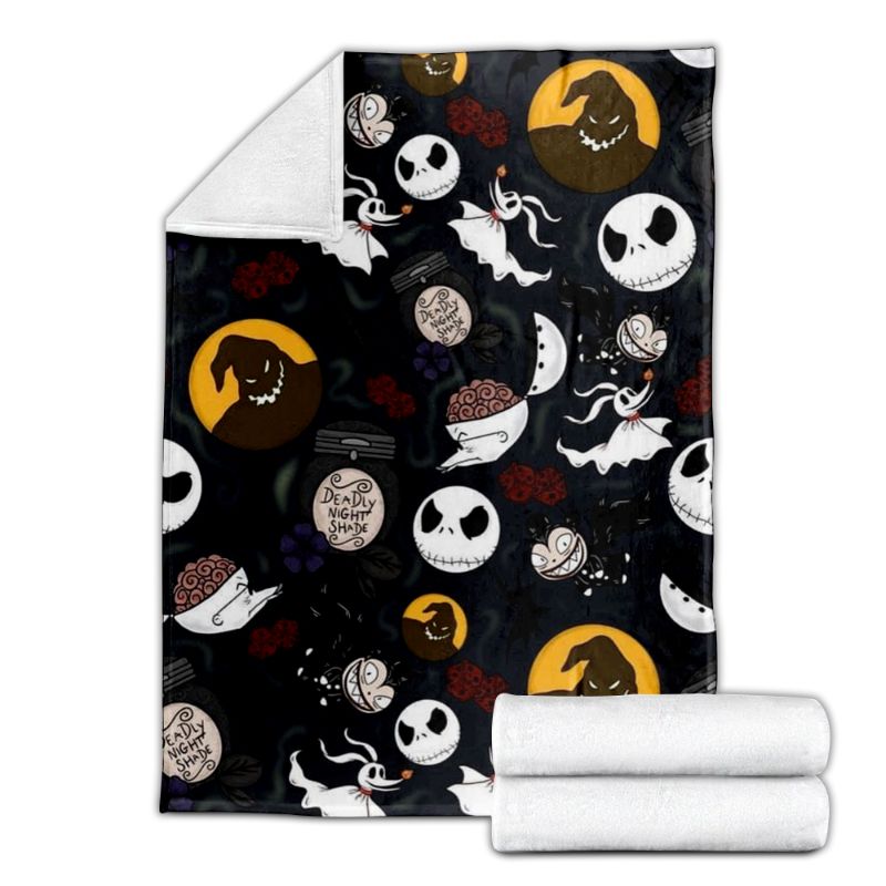 Christmas Design Of Nightmare Before Christmas Fleece Blanket