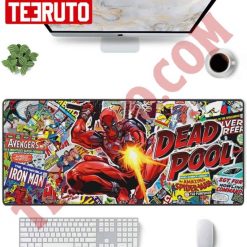 Comic Collage Design Deadpool Marvel Mousepad