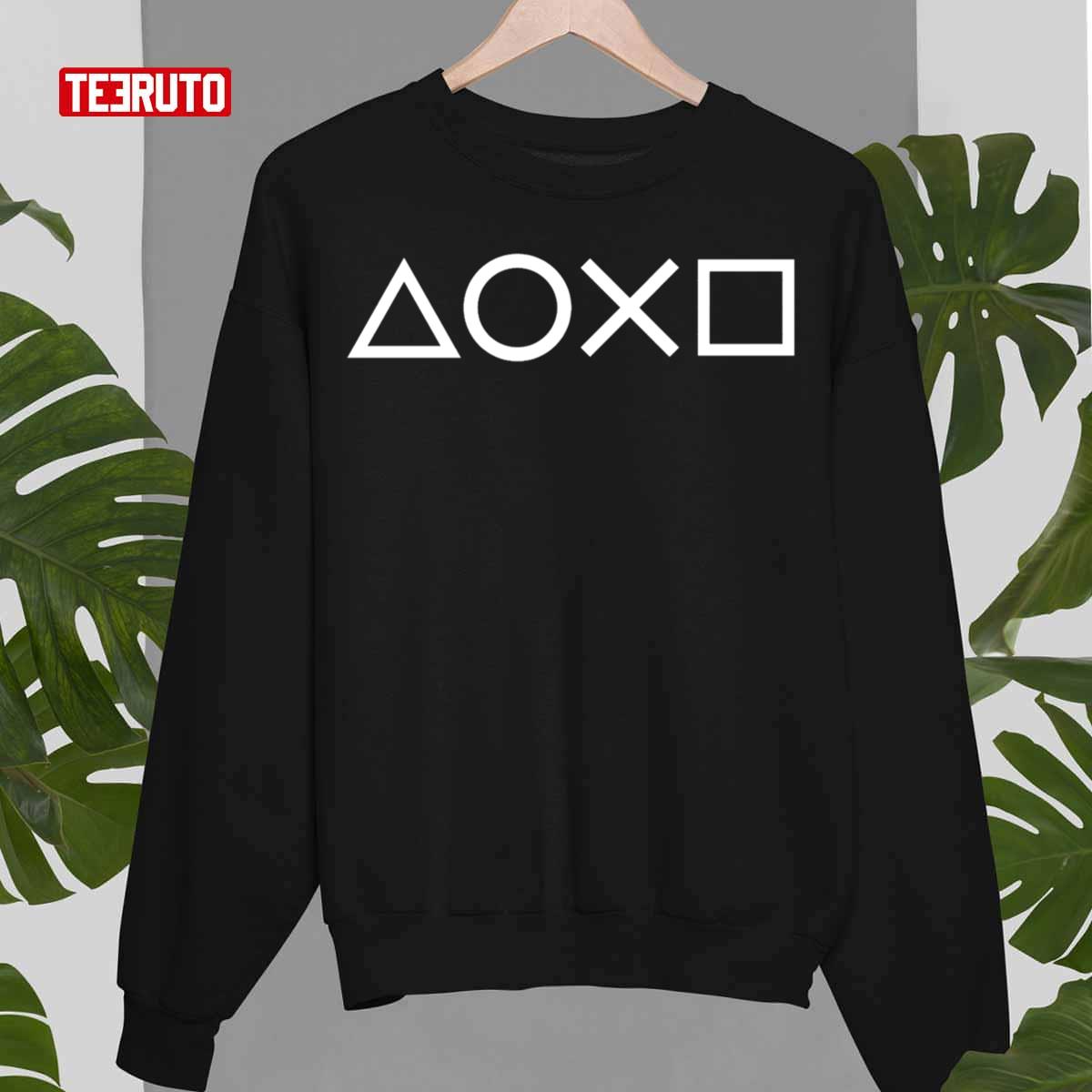 Controller Buttons White Sweatshirt