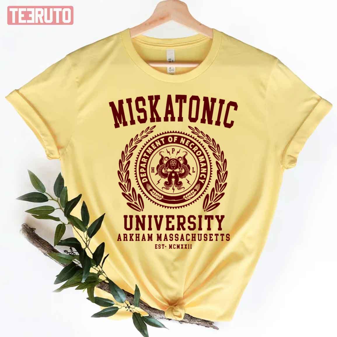 Cthulu And Lovecraft Miskatonic University Unisex T-Shirt