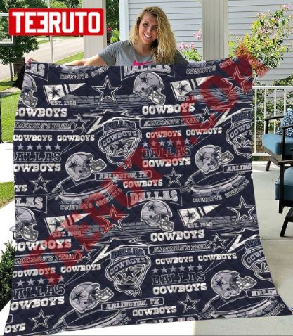 Dallas Cowboys Football Logos Nfl Quilt Blanket - Teeruto