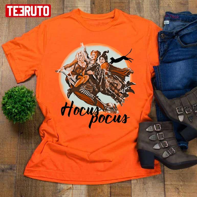 Flying Witches Hocus Pocus Halloween Unisex T-Shirt - Teeruto