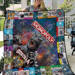 Godzilla Monster Edition Monopoly Quilt Blanket