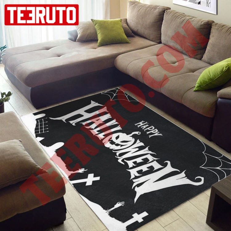 Happy Halloween Lettering Rug