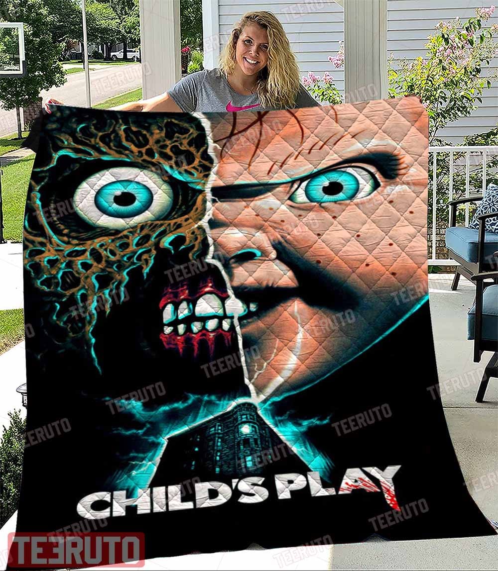 Horror Child's Play Chucky Quilt Blanket - Teeruto