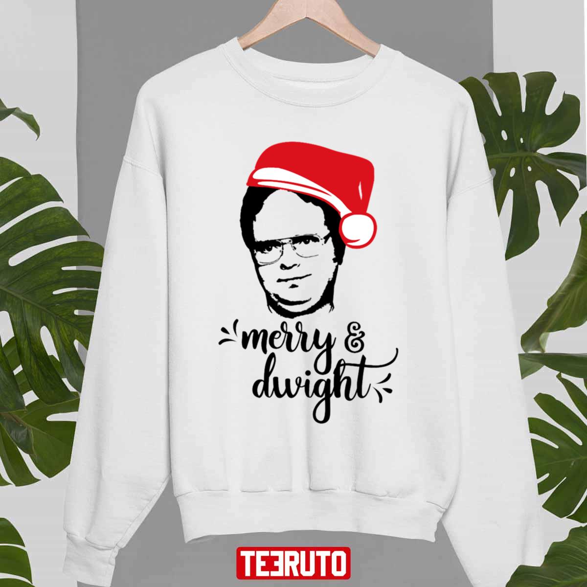 Merry & Dwight The Office Christmas Dwight Schrute Santa Hat Unisex