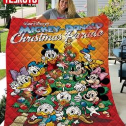 Mickey & Donald Christmas Parade Quilt Blanket