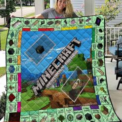 Minecraft Monopoly Quilt Blanket