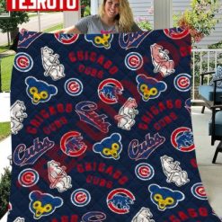 Mlb Chicago Cubs Hall Of Fame Print Baseball Quilt Blanket