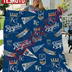 Mlb Kansas City Royals Pennants Baseball Quilt Blanket