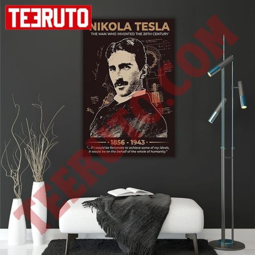 Nikola Tesla Portrait Canvas