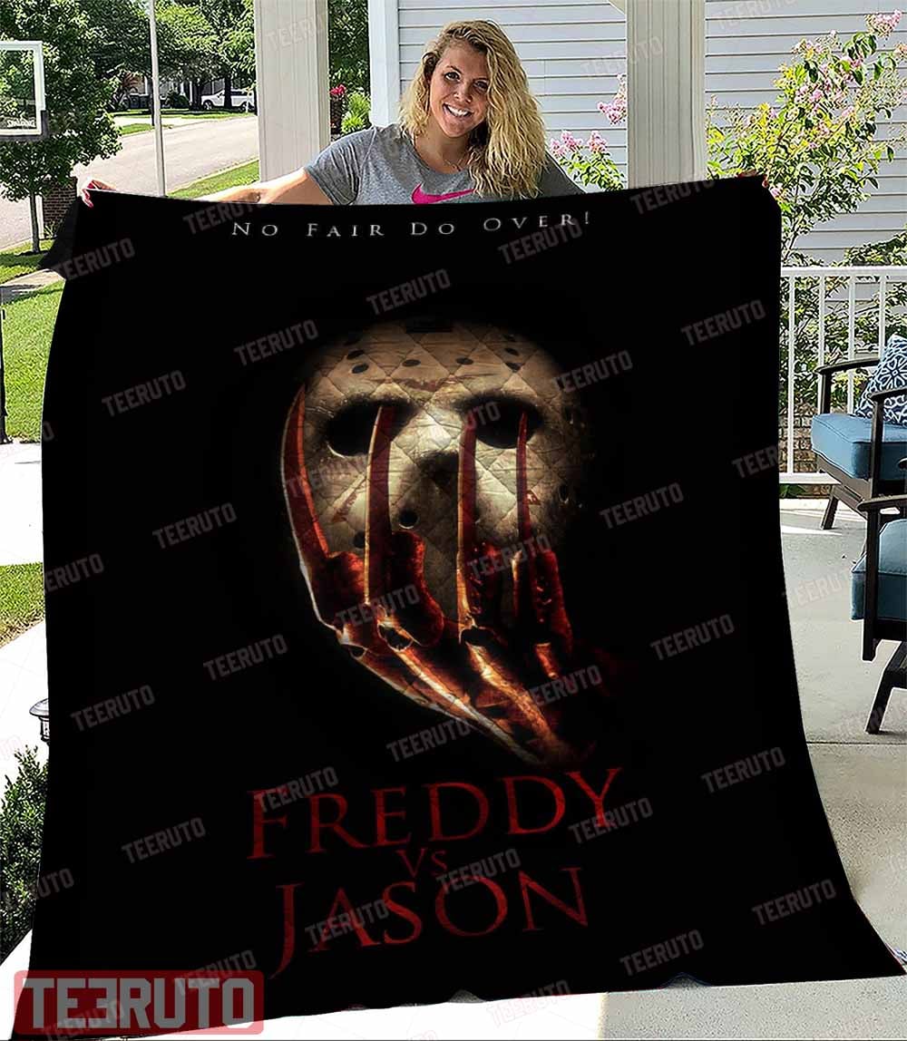 No Fair Do Over Freddy Krueger Vs Jason Voorhees Quilt Blanket Teeruto
