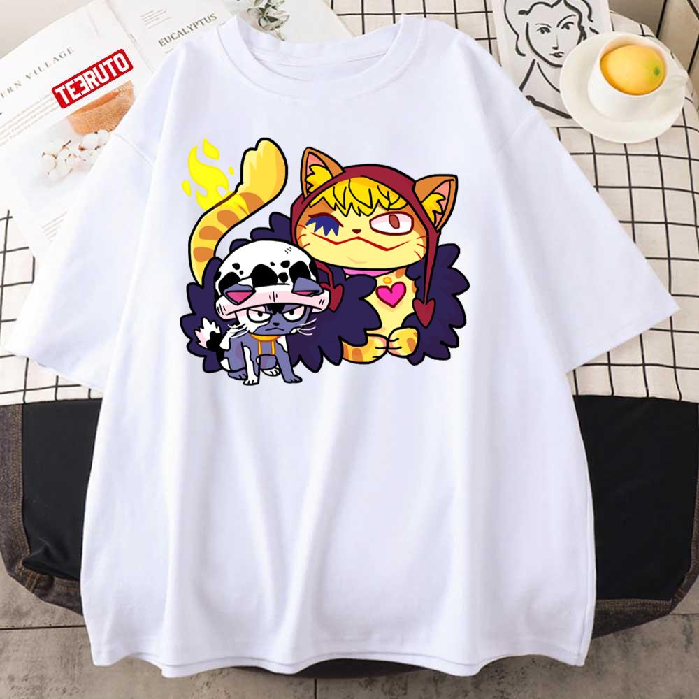 One Piece Law And Corasan Cats Unisex T-Shirt