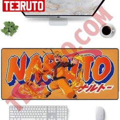 Orange Design Naruto Anime Logo Mousepad