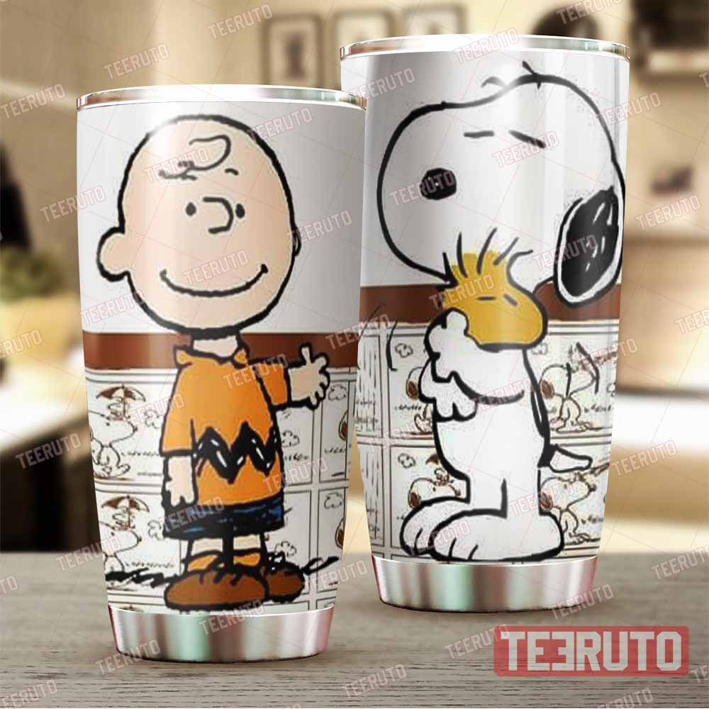 Snoopy Charlie Brown Tumbler Cartoon Peanuts Christmas Tumblers