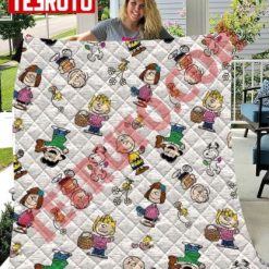 Peanuts Easter Character Quilt Blanket