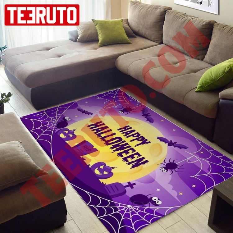 Purple Trick Or Treat Happy Halloween Rug