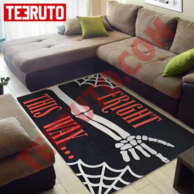 Right This Way Scary Way Halloween Rug