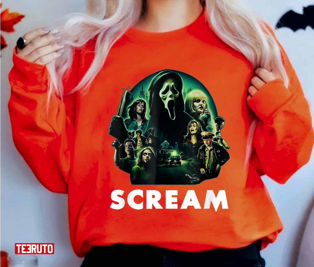Scream Ghostface Creepy 80s Horror Movie Halloween Unisex T-Shirt - Teeruto