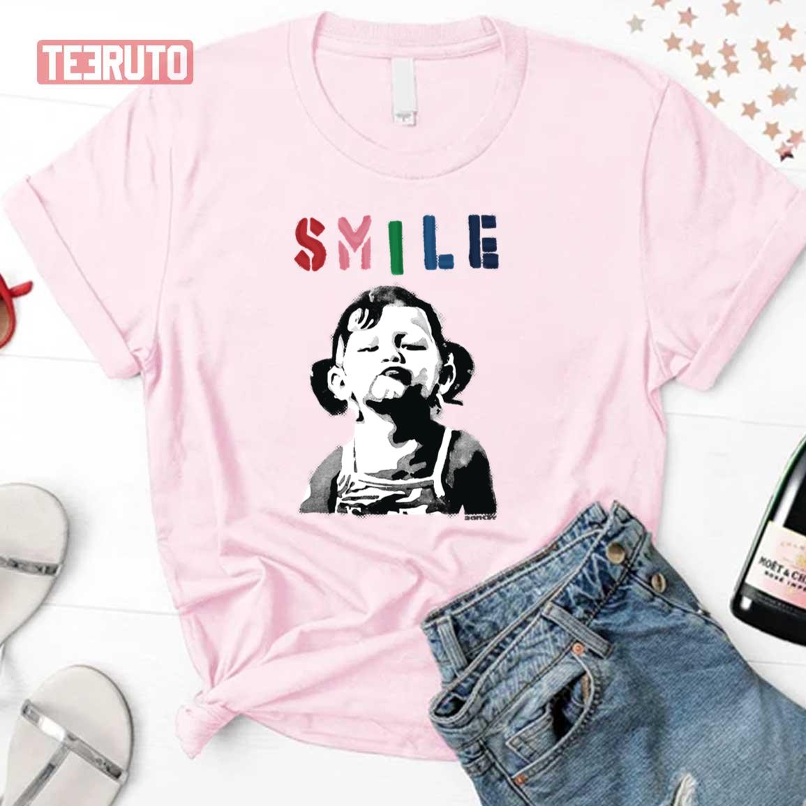 Smile With Girl Not Smiling Girl Power Resistance Unisex T-Shirt