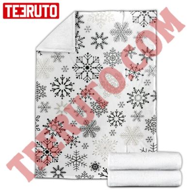 Snowflake Holiday  Christmas Fleece Blanket