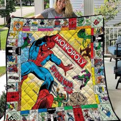 Spider Man Monopoly Quilt Blanket