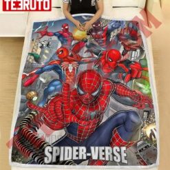 Spider Verse All Spiderman Fleece Blanket
