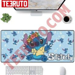 Stitch Sitting Cute Blue Lilo Mousepad