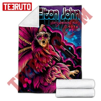 The 1974 Tour Elton John Fleece Blanket