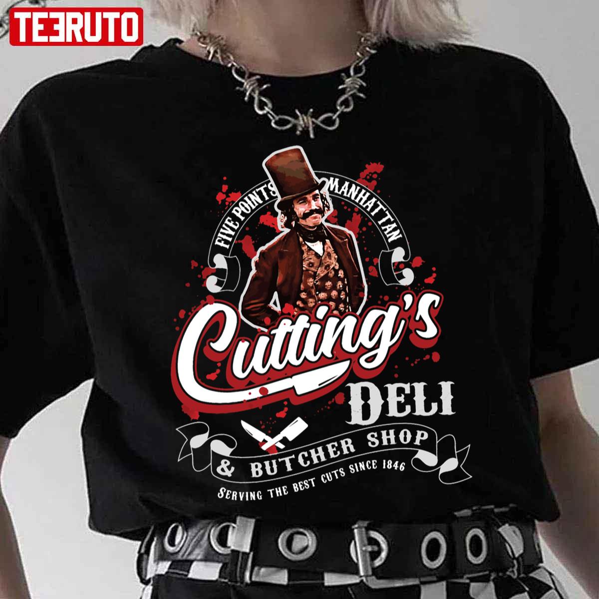 The Butcher Gangs Of New York Cutting’s Deli Bill Unisex T-Shirt